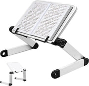 Registrazione libri in altezza regolabile - braccia in alluminio durato - libreria da lettura - supporto per libri ricette - supporto per laptop iPad
