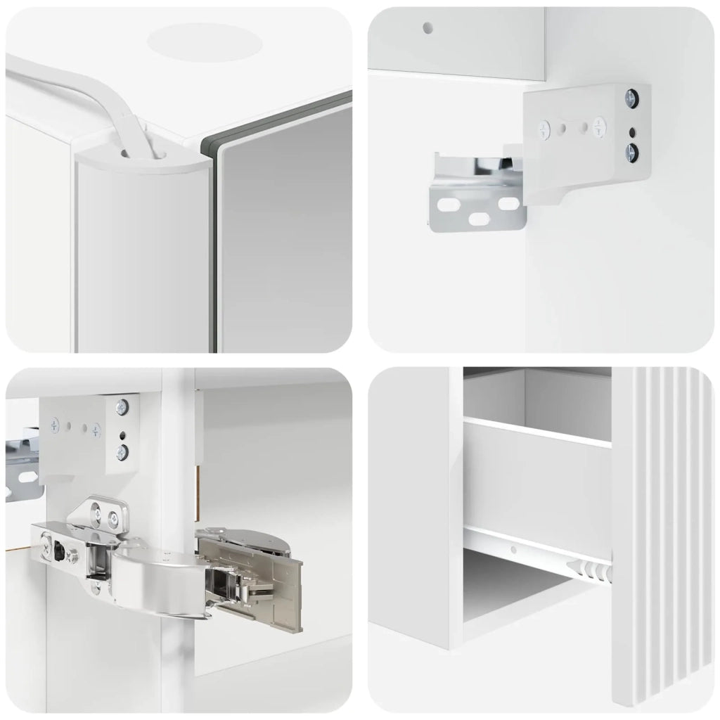 Set di Armadi da Bagno 5 pcs Bianco 53 x 15,5 x 70 cm 3406327