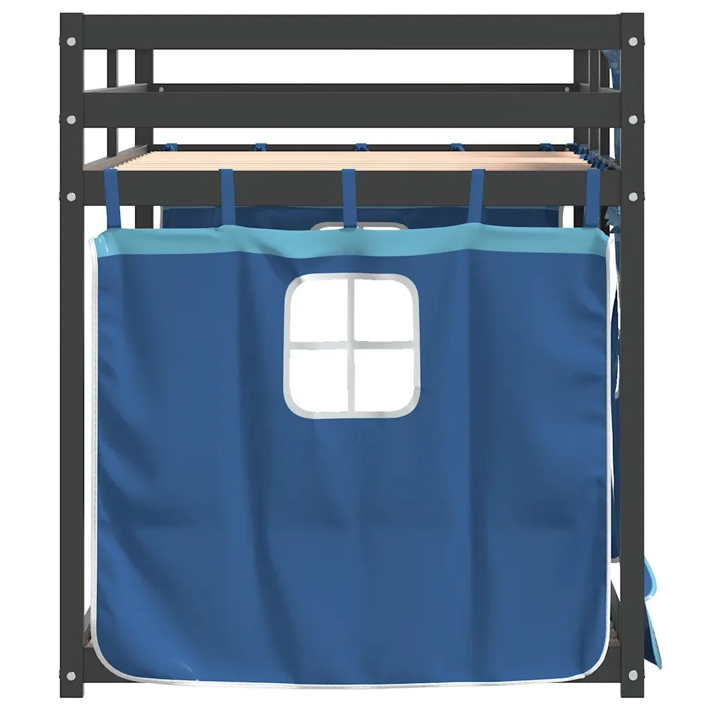 Letto a Castello senza Materasso Blu 80x200 cm Massello Pino 3283917