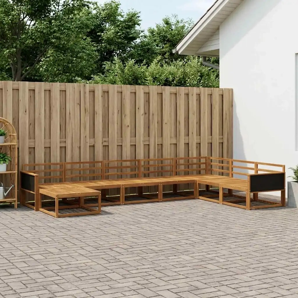 Set di divani da esterno 8 pcs Naturale