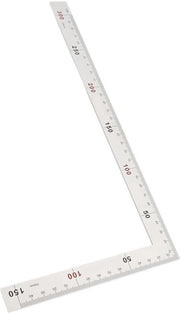 Liniaal a T e Rechte a 90 Gradi con Marcatura di Misura - 300mm x 150mm - Materiale di Alta Resistenza - Righello Bifacciale