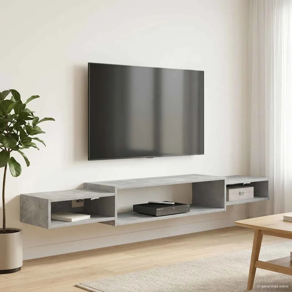 Mobile TV da Parete A parete Grigio Cemento 180 x 28 x 21 cm