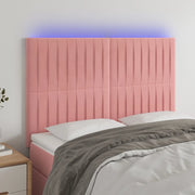 Testiera a LED-Testata con LED Rosa 144x5x118/128 cm in Velluto 761239