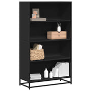 Libreria Nera 80,5x35x139 cm in Truciolato 3300845
