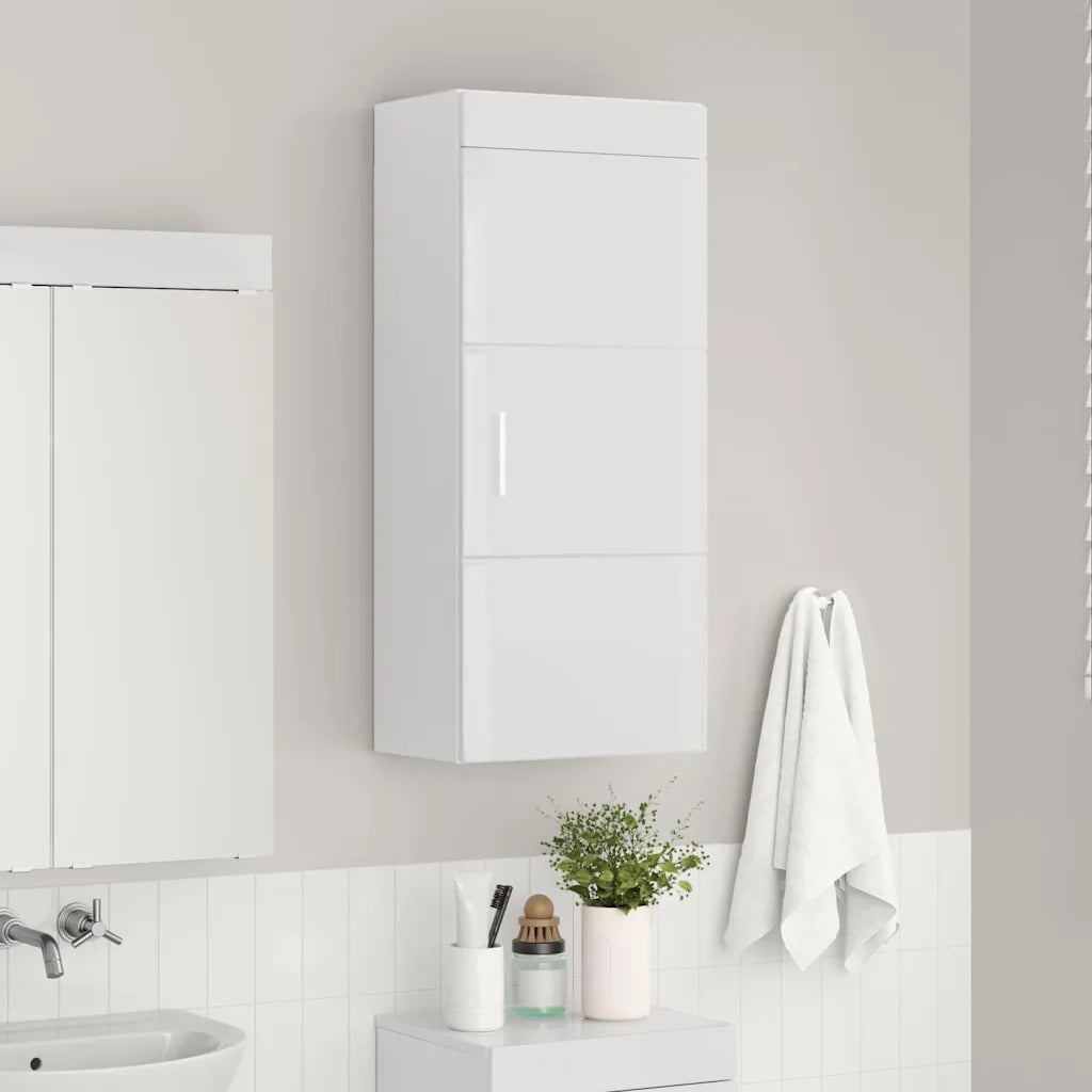 Armadio da bagno a muro TULUM Bianco Lucido 37 x 24,5 x 86 cm