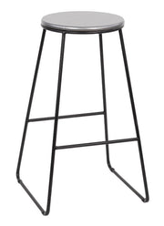 Sgabello da Bar Struttura in Metallo Achelor Nero e Grigio 32 x 32 x 71 cm