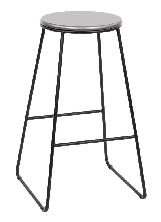 Sgabello da Bar Struttura in Metallo Achelor Nero e Grigio 32 x 32 x 71 cm