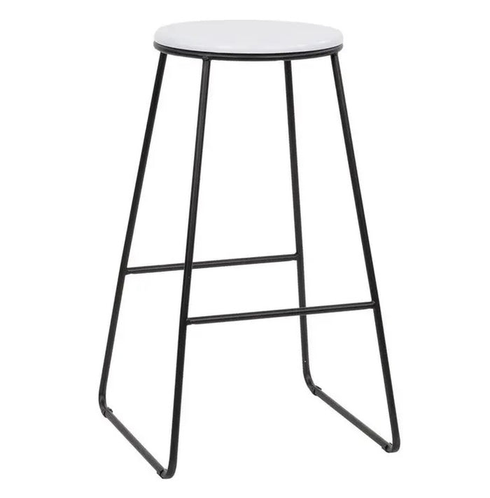 Sgabello da Bar Struttura in Metallo Achelor Nero e Bianco 32 x 32 x 71 cm
