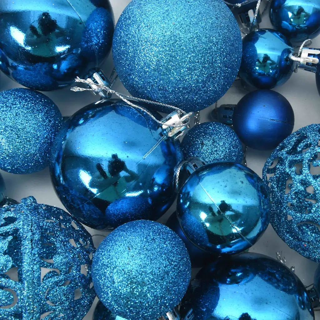Set Palline di Natale 100 pz Blu CFW3577608