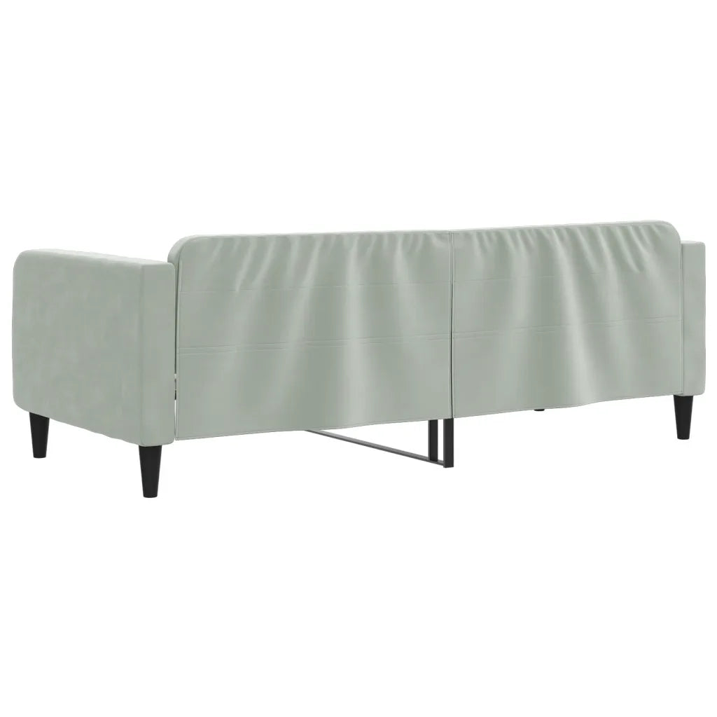 Letto da Giorno Grigio Chiaro 90x200 cm in Velluto 354086