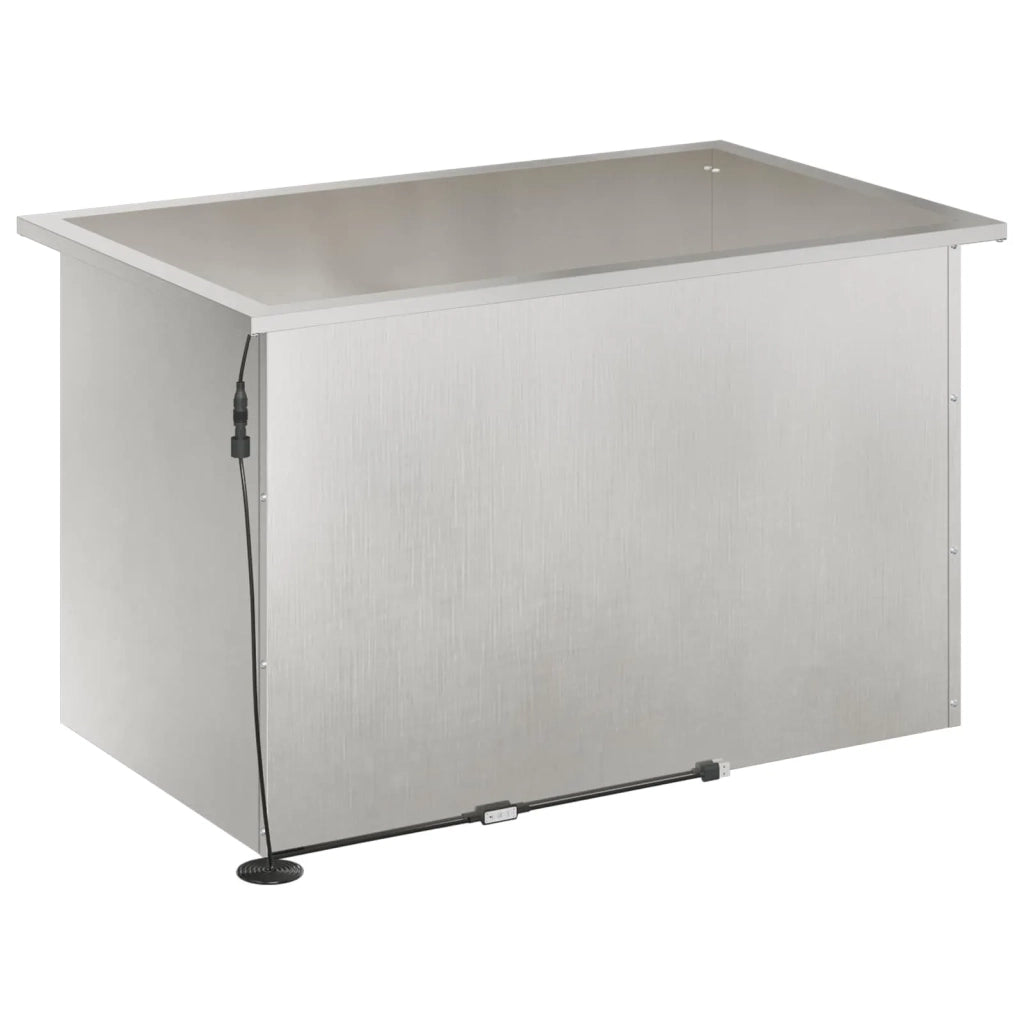 Fioriera da giardino con LED 2 pz Argento 50 x 80 x 48 cm 8008219