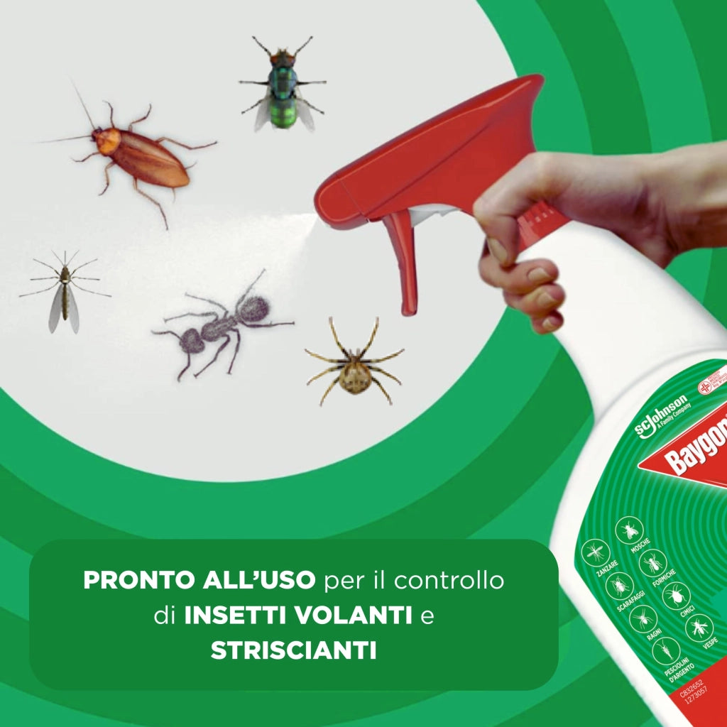 Insetticida Scarafaggi e Formiche ML.500 12 Pezzi Baygon