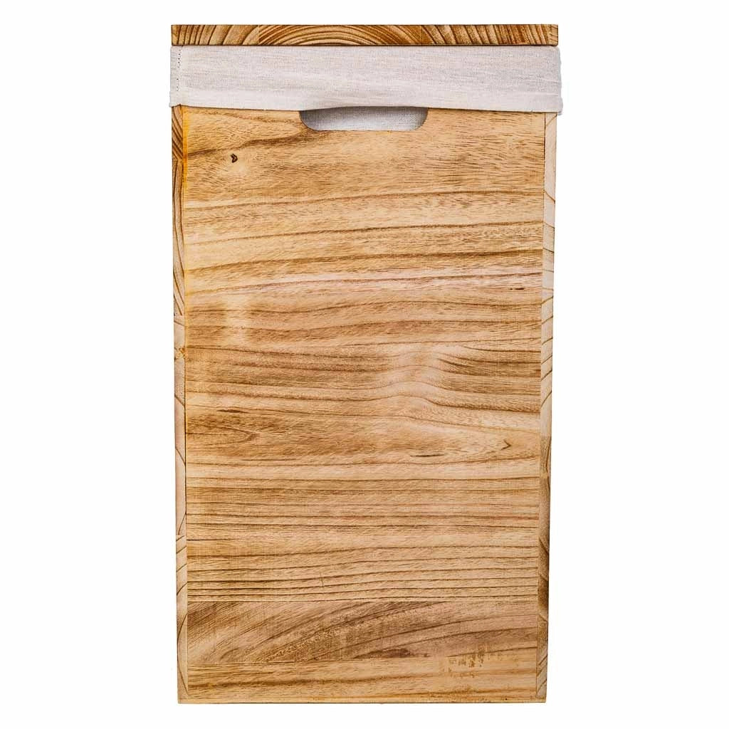 Set di 2 cesti per la biancheria in legno 40x30x54-34x26x47
