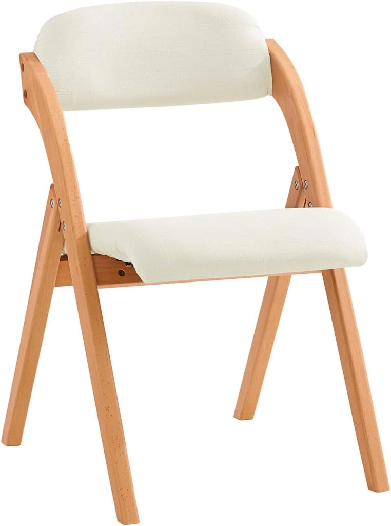 Sedia Pieghevole in Legno – Poltrona Imbottita da Cucina, Sedie da Interno Ufficio, Balcone, Giardino – Sedie Pieghevoli Salvaspazio Richiudibili in Faggio, Verde FST92-GR