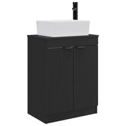 Mobile da bagno con Lavabo | Armadio Lavabo Nero 54 x 35 x 83 cm