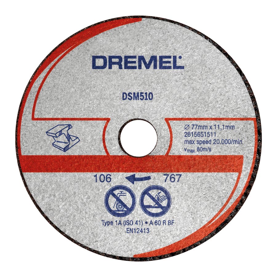 Disco da Taglio Dremel DSM510 per Metalli e Plastica Compatibile Sega DSM20