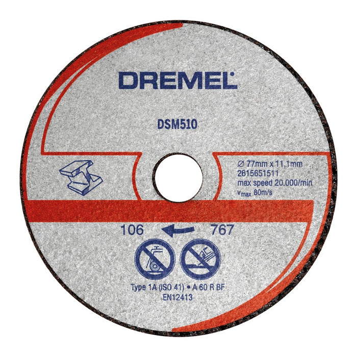 Disco da Taglio Dremel DSM510 per Metalli e Plastica Compatibile Sega DSM20
