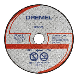 Dremel DSM520 Disco da Taglio Muratura Pietra Cartongesso per Sega DSM20
