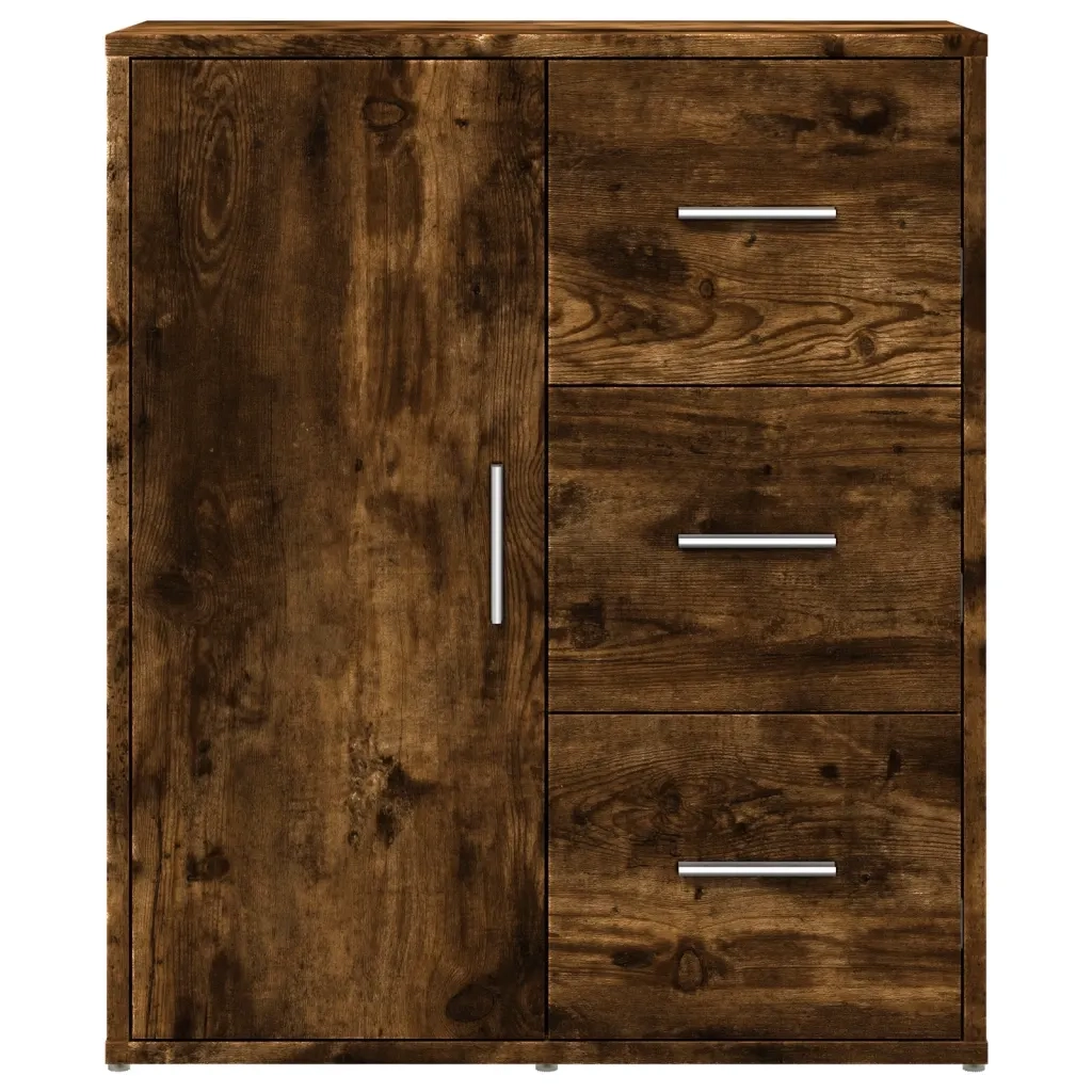 Credenza Rovere Fumo 60x31x70 cm in Legno Multistrato 840475