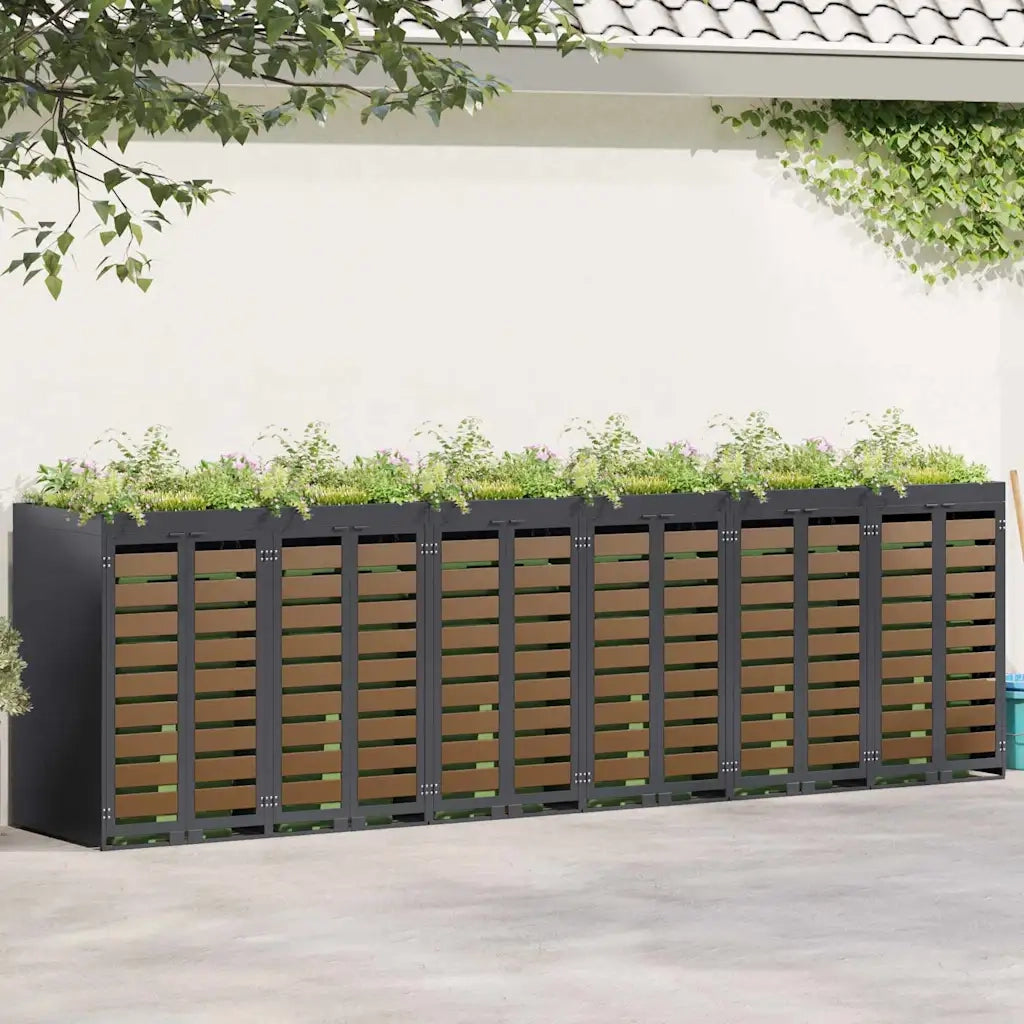 Contenitore per Rifiuti per 3 Bidoni 340 x 77.5 x 115.5 cm