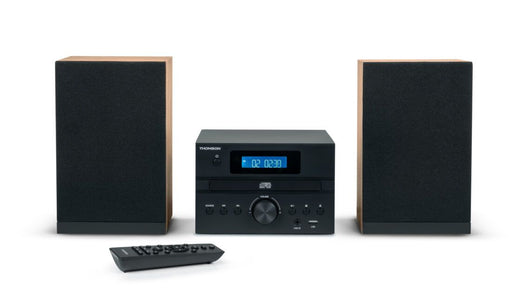 Thomson micro sound system bt radio fm/cd/mp3/usb black wood finish mic123bt - 3499550389036