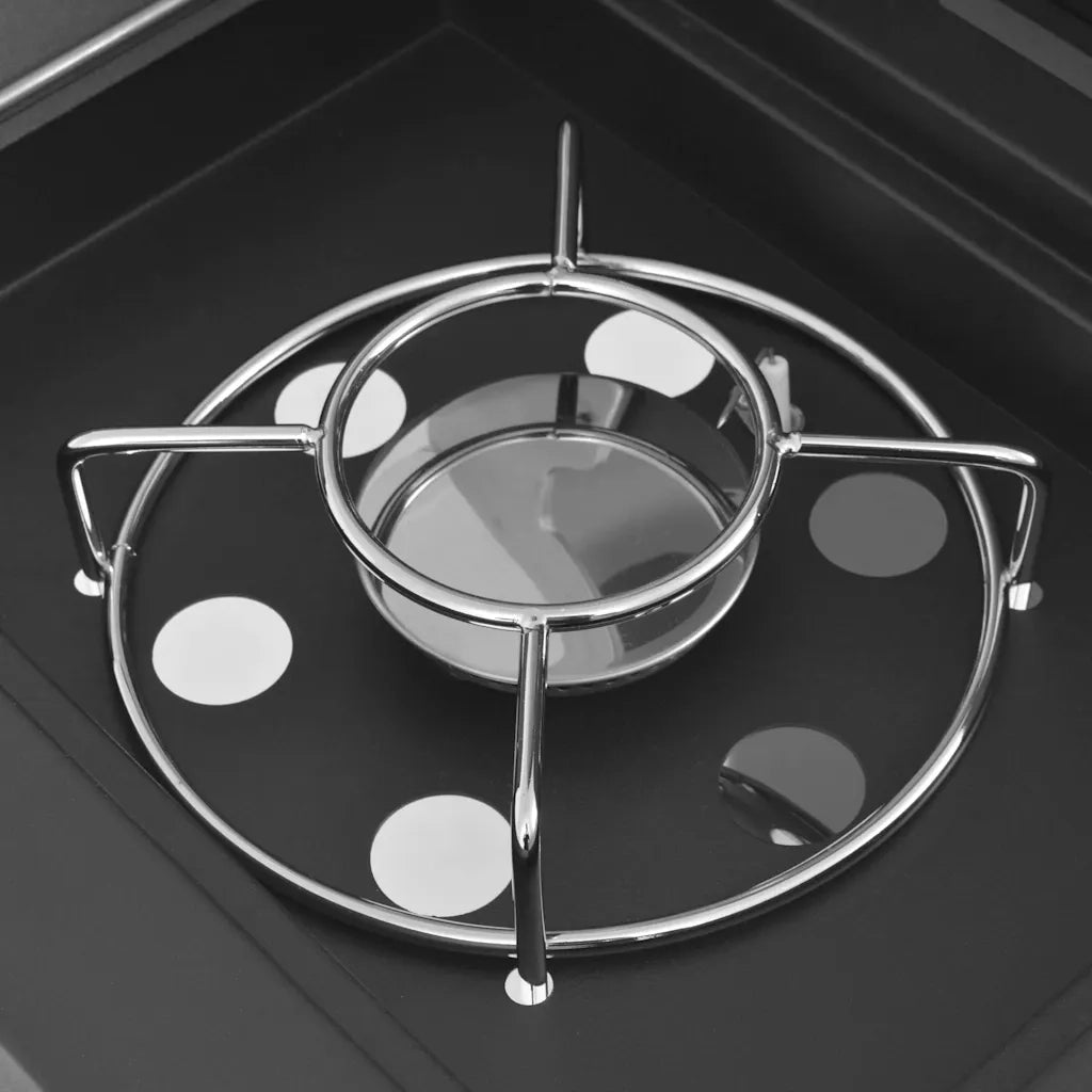 Griglia Barbecue a Gas Argento Acciaio con Tubo Metallico 43047