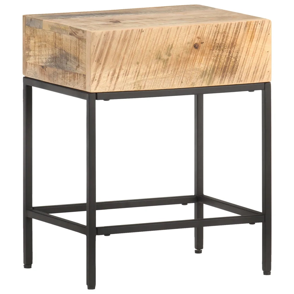 Tavolino 40x30x50 cm in Legno Massello di Mango Grezzo cod mxl 16780