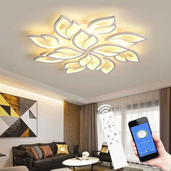 Lampada da soffitto LED senza riflessi con telecomando | Illuminazione da soffitto a colori per soggiorno e camera da letto