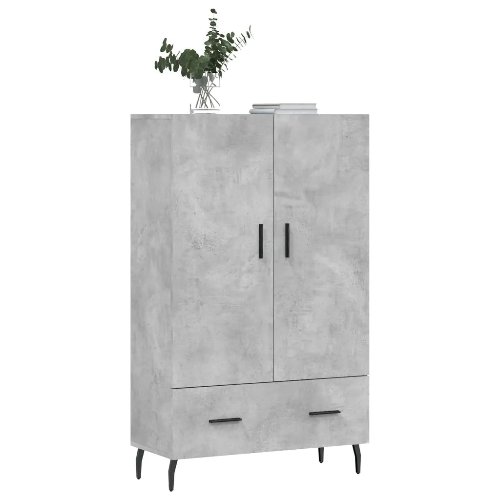 Credenza Grigio Cemento 69,5x31x115 cm in Legno Multistrato 828256