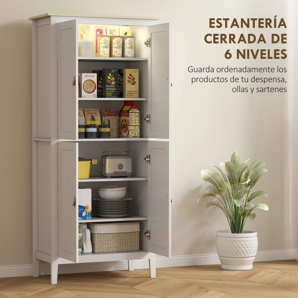 Armadio da Cucina con Luci LED a Sensore di Movimento ¨C zephmum ¨C Bianco