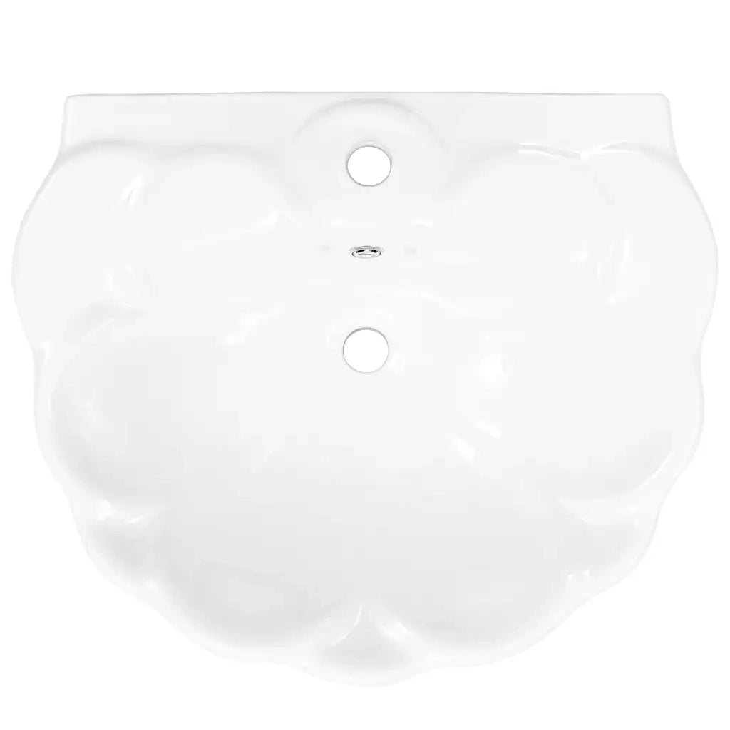 Lavandino a Colonna in Ceramica Bianca 580x510x200 mm 143005