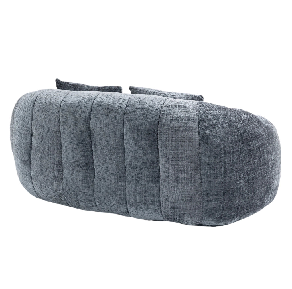 Poltrona lounge 144,93 x 95 x 62,99 cm grigia – senza montaggio, ciniglia e memory foam