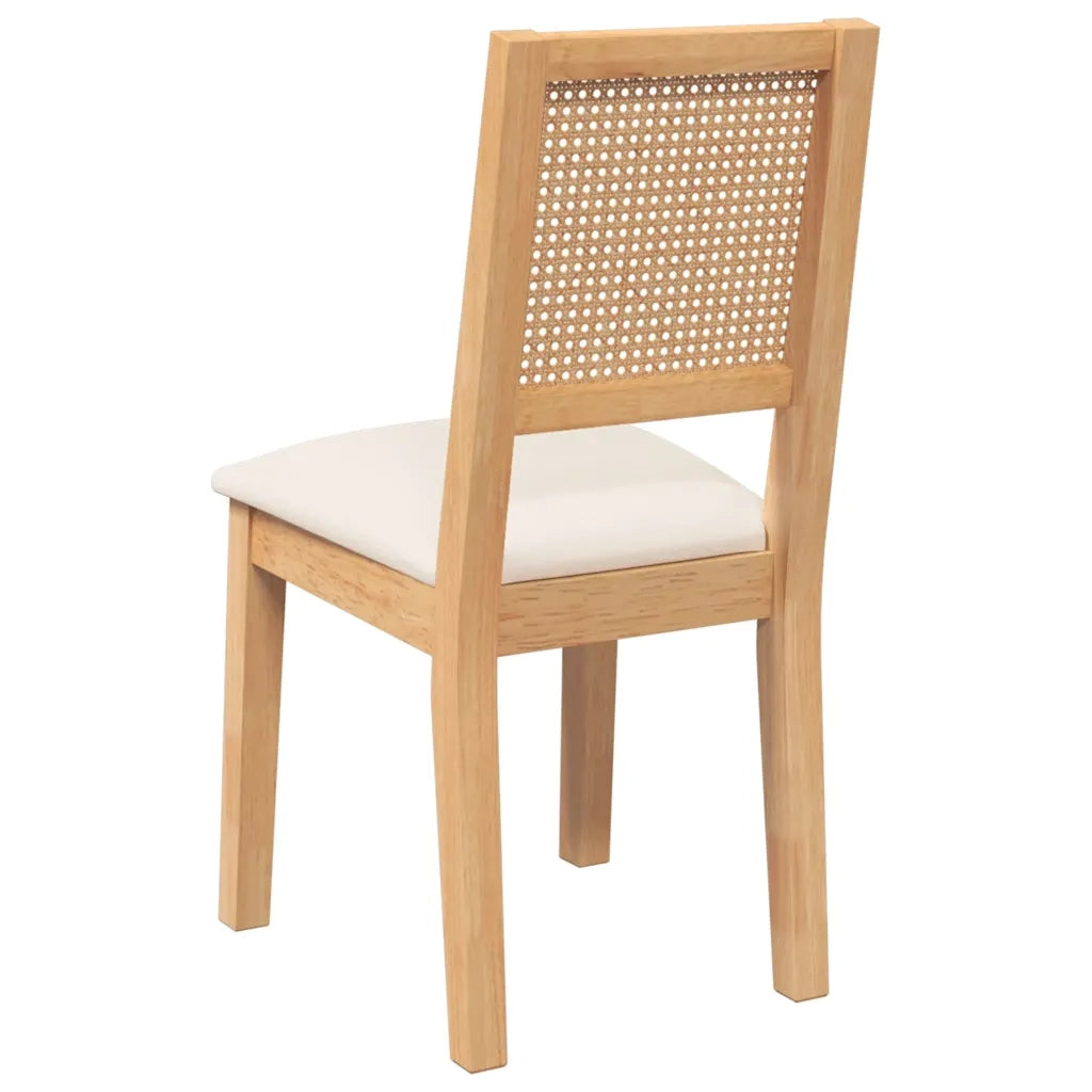 vidaXL Sedie da Pranzo con Cuscini 2 pz in Legno Massello di Hevea