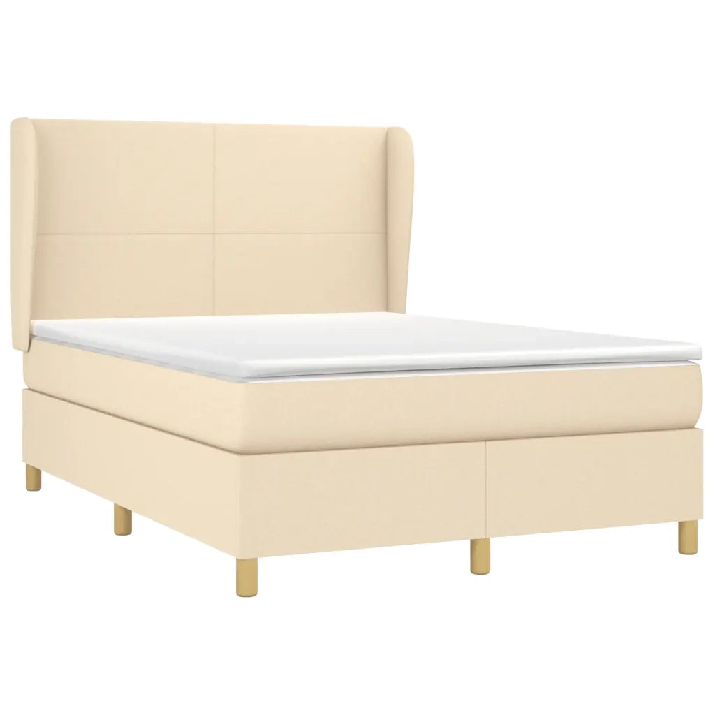 Giroletto a Molle con Materasso Crema 140x200 cm in Tessuto 3128370