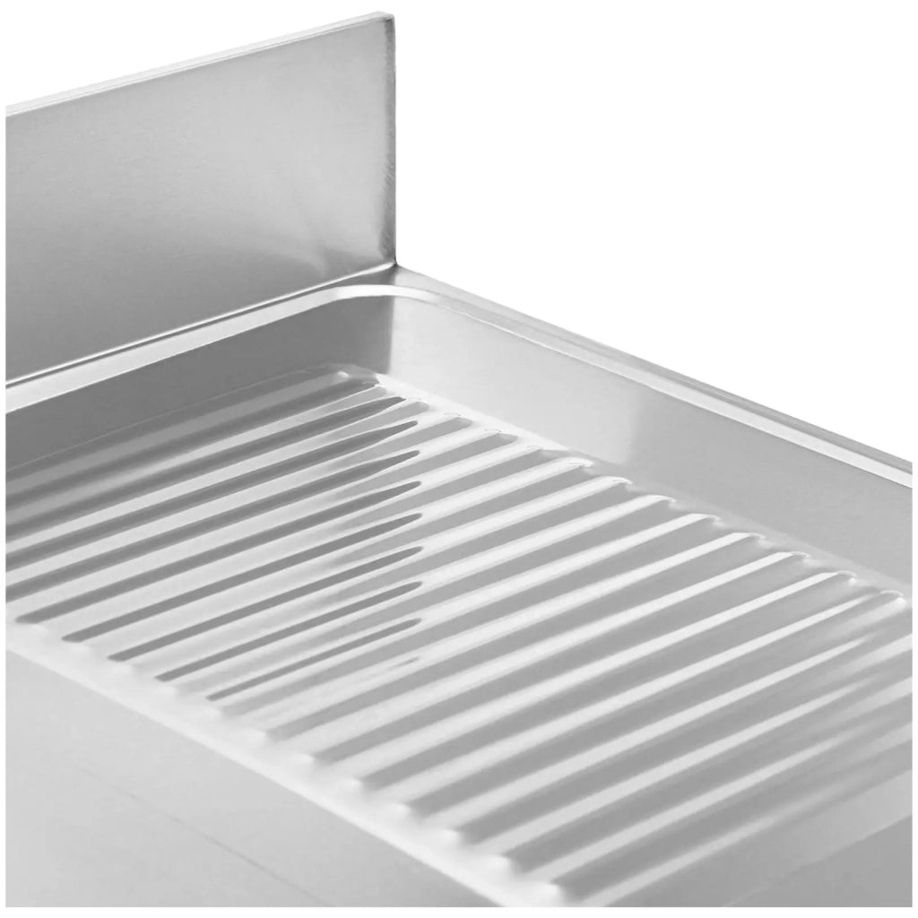 Lavello professionale in acciaio inox con 2 vasche 160 x 60 x 97 cm acciaio inox argento 14_0009565