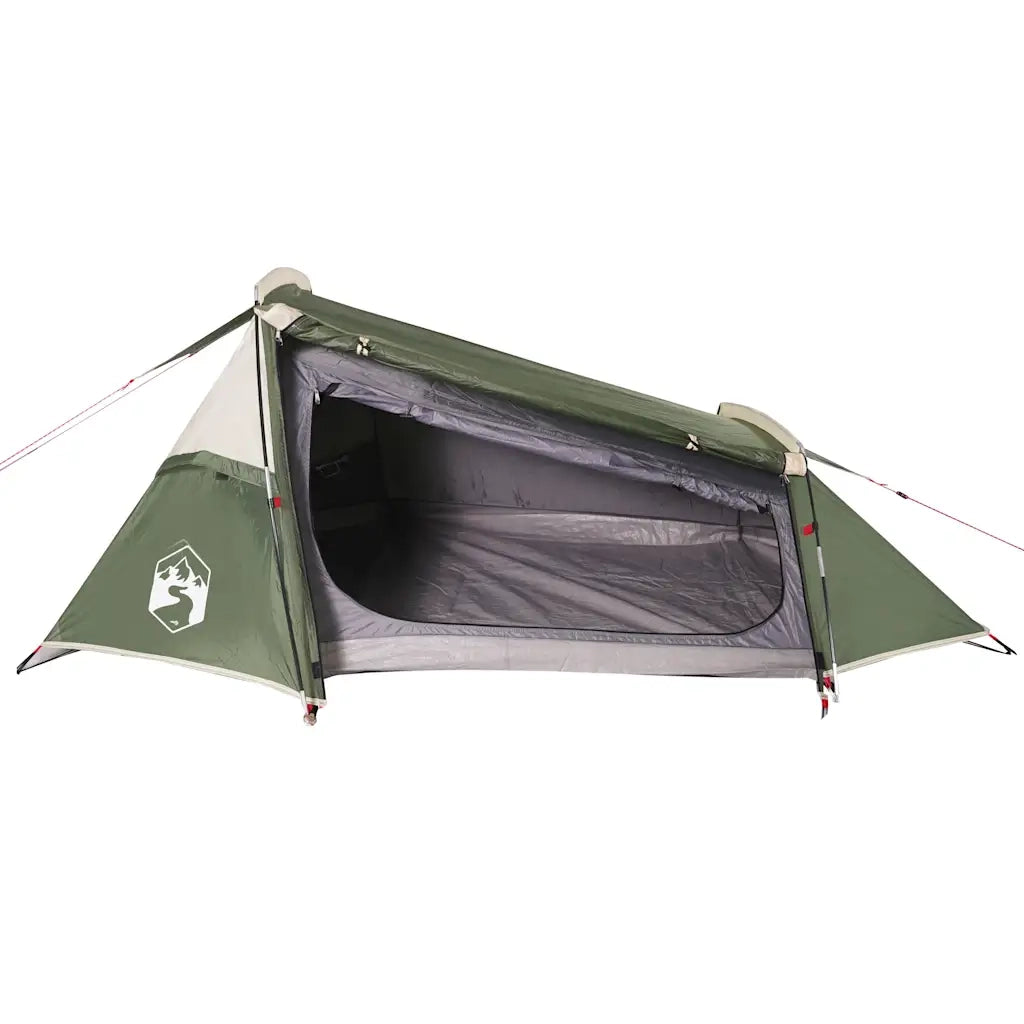 Tenda da Campeggio a Tunnel per 2 Persone Verde Impermeabile 94612