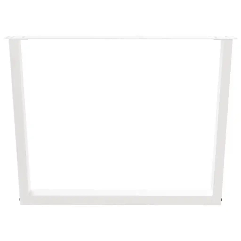 Gambe per tavolo da pranzo a forma di V 3 pz bianche 100x(72-73,3) cm in acciaio 4012673