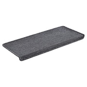 Set di 15 gradini rettangolari antiscivolo 65 x 24 cm con bordo grigio scuro 03_0007609