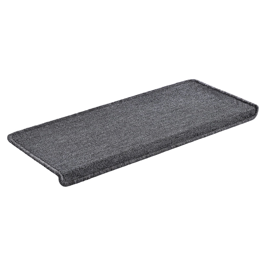Set di 15 gradini rettangolari antiscivolo 65 x 24 cm con bordo grigio scuro 03_0007609
