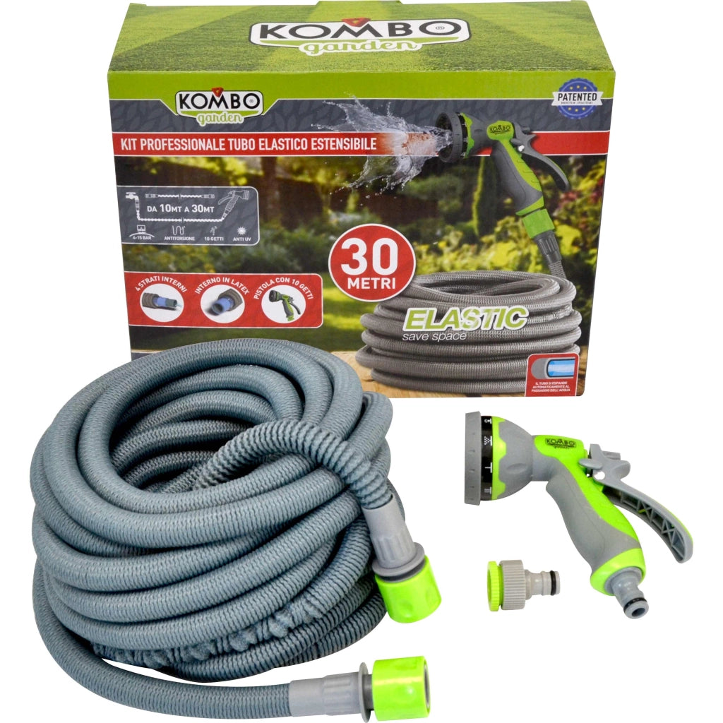 KIT TUBO ELASTICO PROFESSIONALE ESTENSIBILE da 10 Mt a 30 Mt