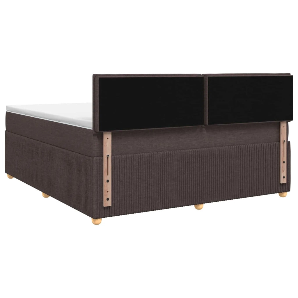 Letto box spring con materasso Marrone Scuro 140 x 190 cm 3451471
