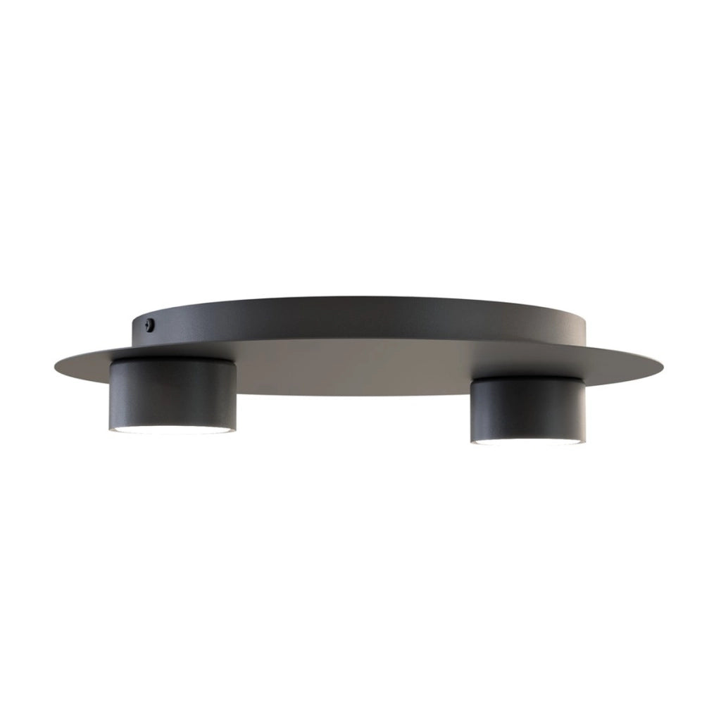 Lampada da soffitto BOLX in acciaio nero opaco