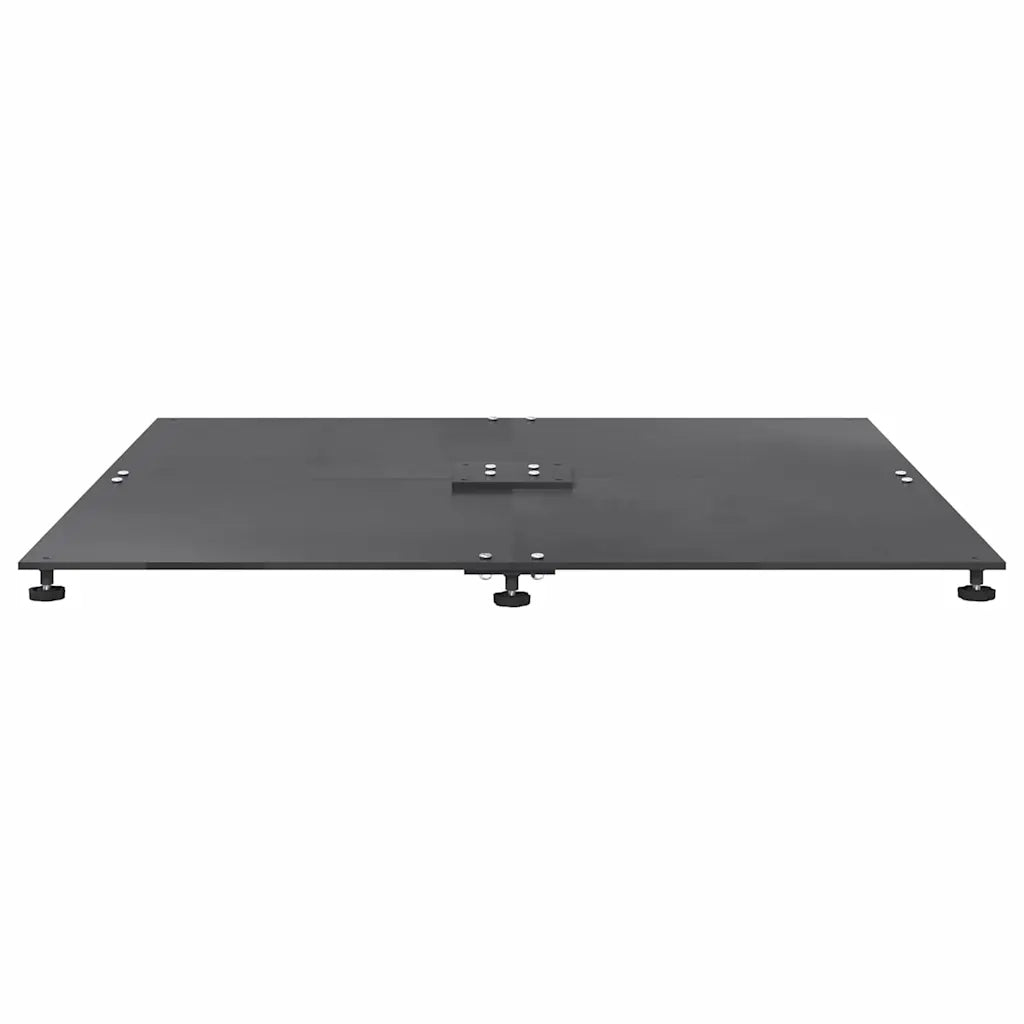 Base per ombrellone-Supporto per ombrellone Grigio scuro 100 x 100 x 4 cm Acciaio