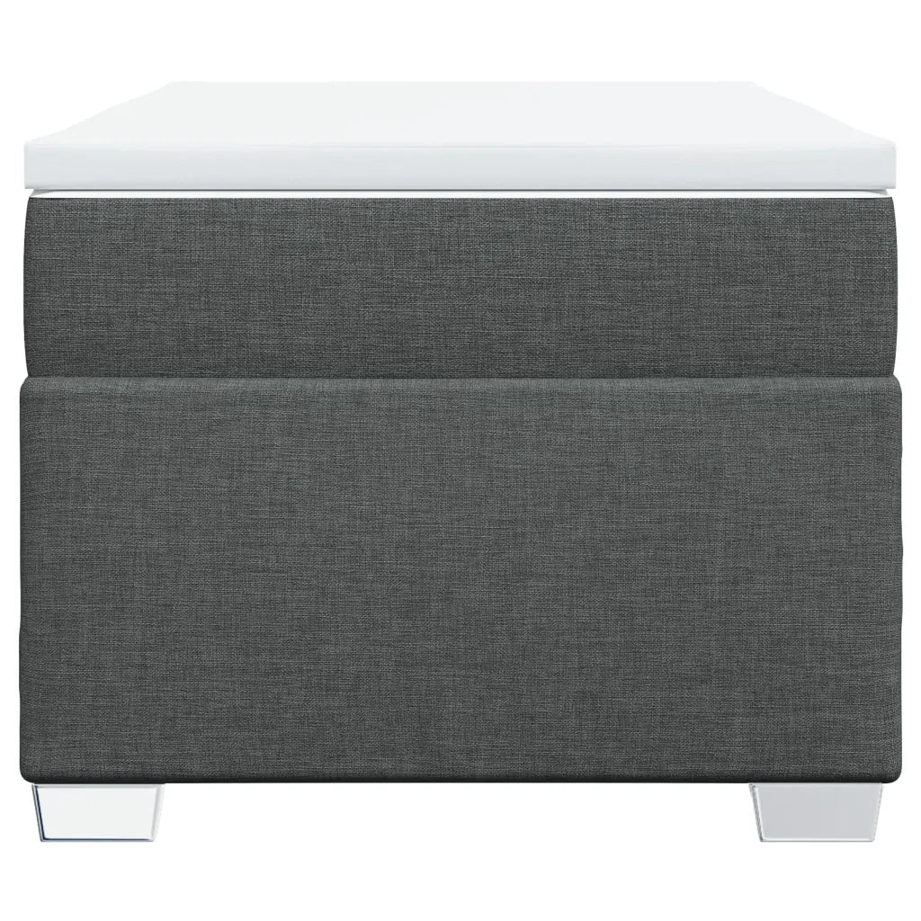 Giroletto a Molle con Materasso Grigio Scuro 90x190 cm Tessuto
