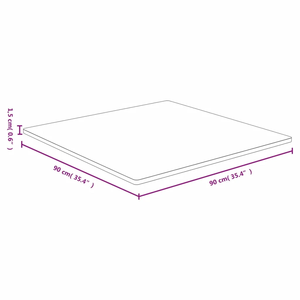Piano del Tavolo 90x90x1,5 cm in Bambù 352697
