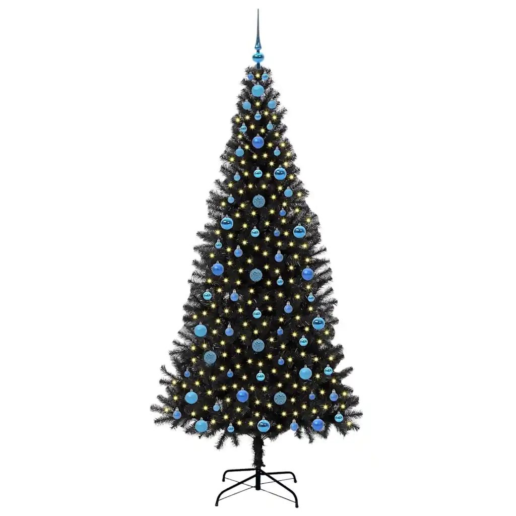 Albero di Natale con 300 LED con supporto Nero 210 cm PVC 3396494