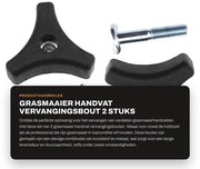 Kit di sostituzione manubrio per tagliaerba - 2x viti/bulloni - filo 8mm - leggero/potente - duraturo/antiruggine - viti e bulloni