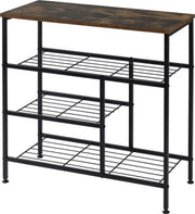 Sistema di conservazione per scarpe - robusto e elegante - legno vintage e metallo nero - compatto e stile - interno moderno - 70x30x71 cm