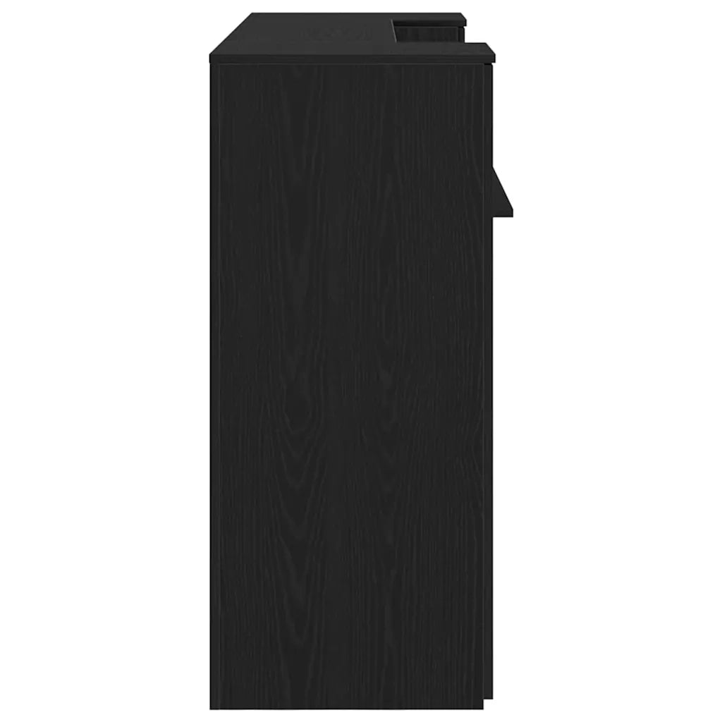 Banco Reception Rovere Nero 180x50x103,5 cm Legno Multistrato