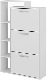 Scarpiera Orlando, Bianco, 80 x 128.3 cm con 3 scomparti